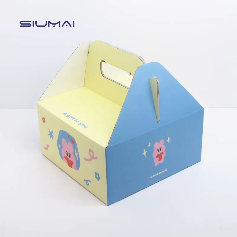 Factory custom food packaging plan white donuts box tall cake boxes for tiered cakes corrugated cake boxes