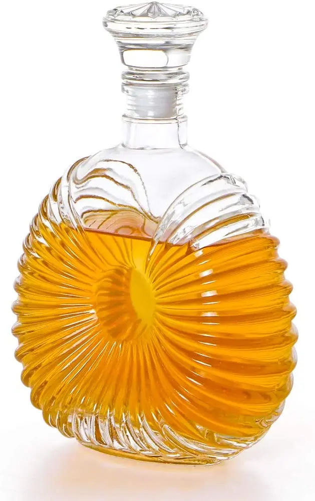 Wholesale Hot Sale Customized 750ml Liquor Ceramic Bottle Special Shape Glass for Wine Vodka Brandy Whisky and Spirits