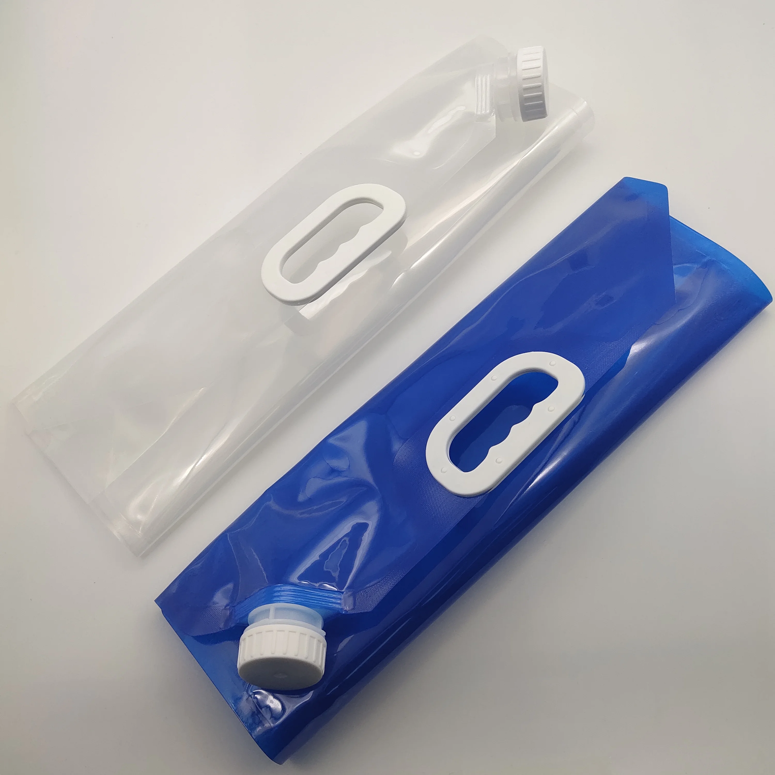 Outdoor sports bpa free 1l 1 gallon 5L clear folding reusable personalized water bottle bag