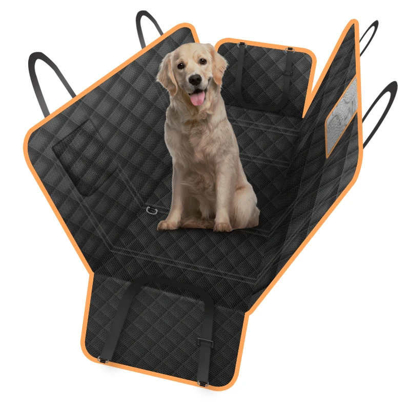 Car Accessories Waterproof Black Universal Polyester Padded Hammock Rear Back Seat Mat Pet Dog Car Seat Cover