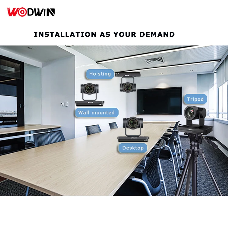 WODWIN 4k resolution Ultra HD CMOS sensor high SNR ptz camera for broadcasting