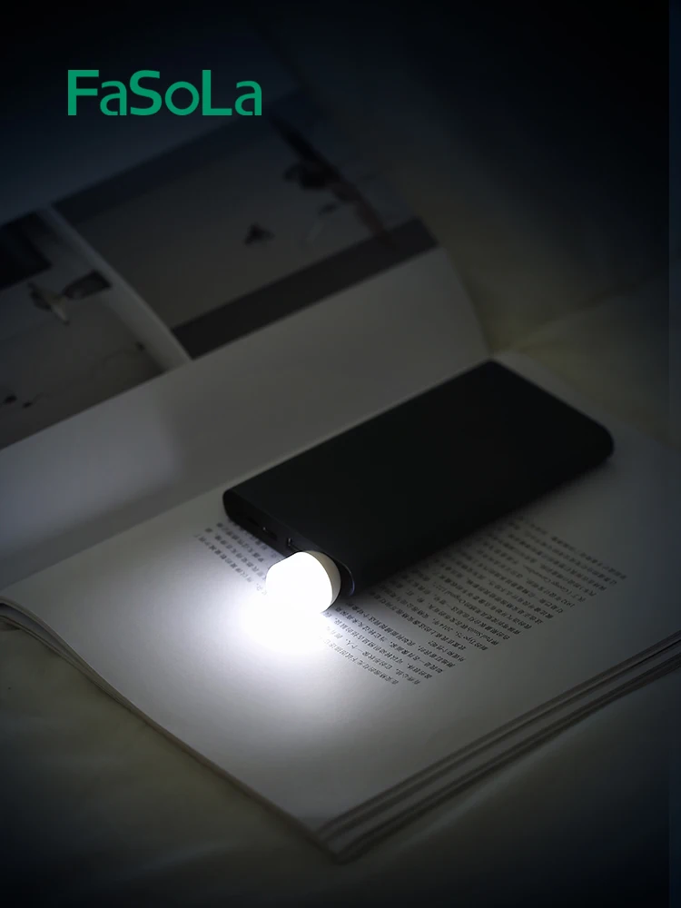 FaSoLa 2 шт. Подключите USB лампы для чтения мини Светодиодная лампа Power Bank Портативный СВЕТОДИОДНЫЙ