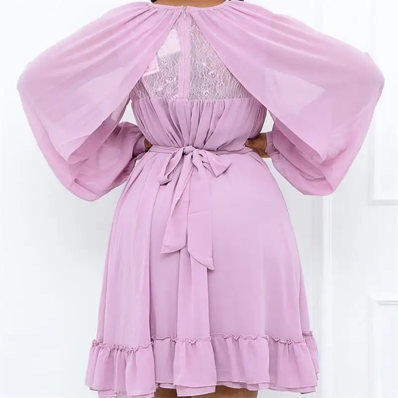 Bayan Elbise Classy Vietnam Pretty Pastel Dresses For Women 2022 Vestidos Elegantes De Mujer Peplum Dress Plus Size