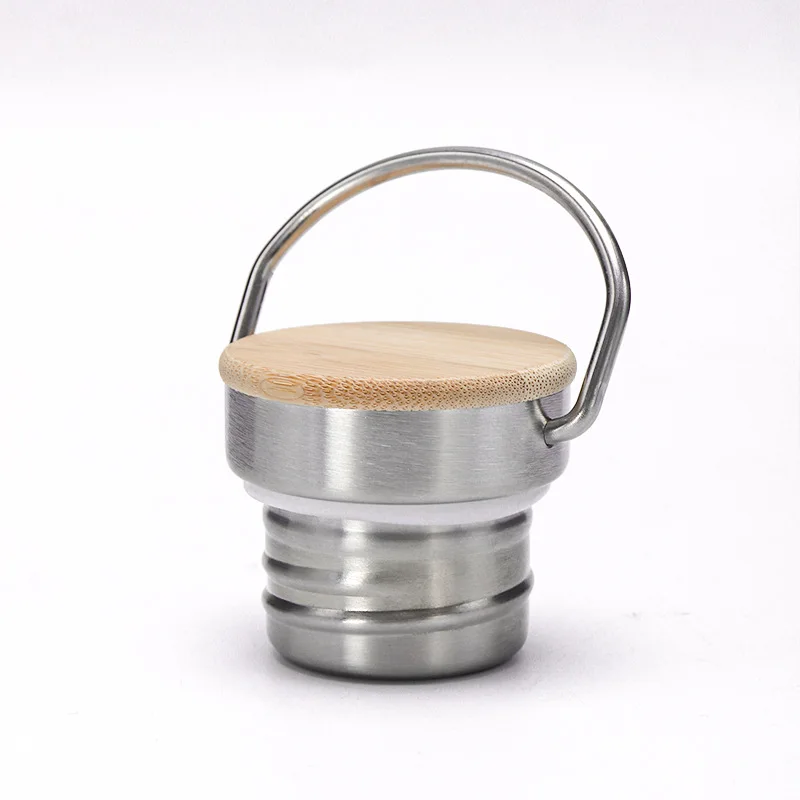 600ml 20oz Outdoor Thermal Double Wall Insulated Stainless Steel Vacuum Flask with Bamboo Lid