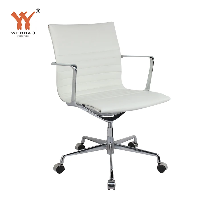Factory Direct Sale White Office Furniture Executive Visitor Chair With Armrest Swivel White Working Chair Office Chair