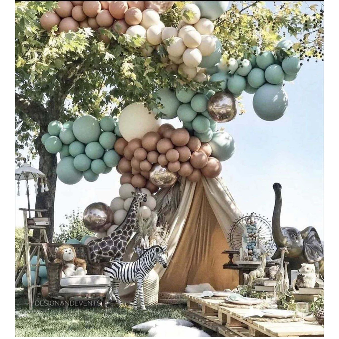 189pcs Eucalyptus Colors Balloons balloon arch stand kit party for Wedding Party Decor Latex Silk Customized Logo Item
