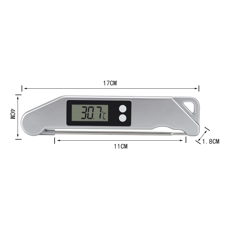 Instant Read Digital Hot Water Food Cooking Household Grade 304 Steel Instant-read Meat Thermometer