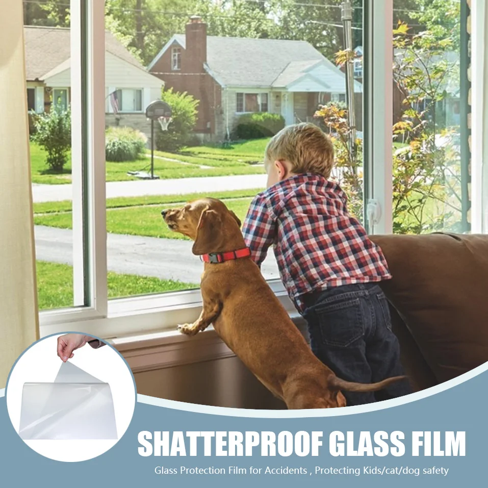 Clear Safety Window Tint Film 12mil 8mil 4mil Clear Transparent Safety Film Car Windshield Building Home Security Window Film