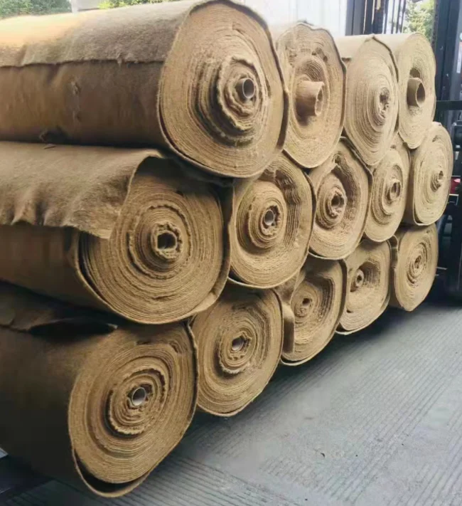 Eco friendly biodegradable natural jute fiber needle punched microgreens paper nonwoven hemp jute felt paper for Tray