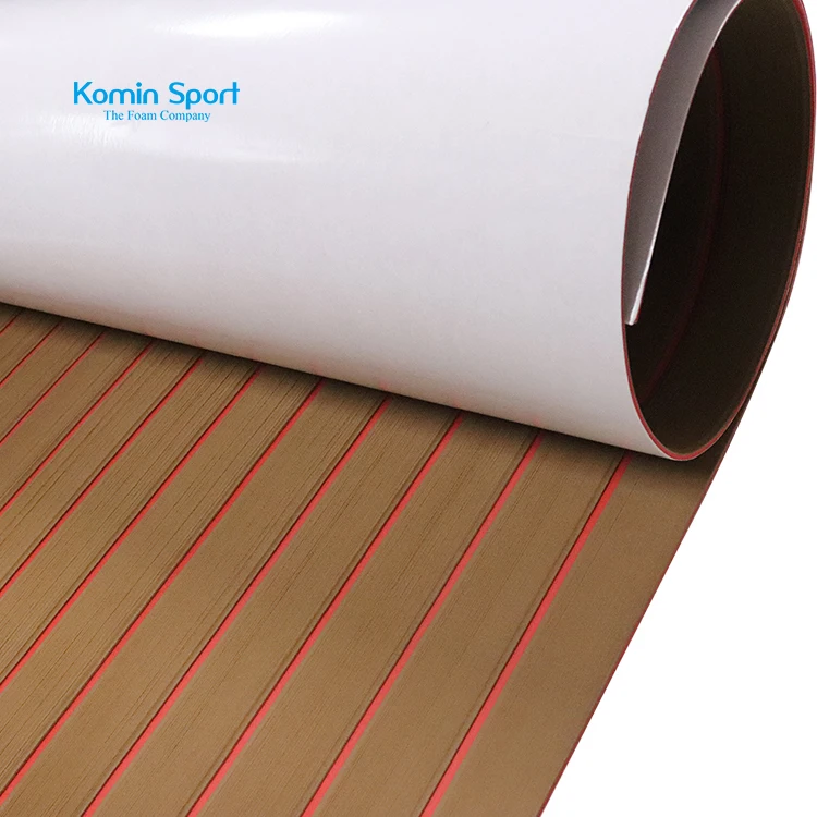 Non slip eva synthetic teak decking floor customizes eva foam deck