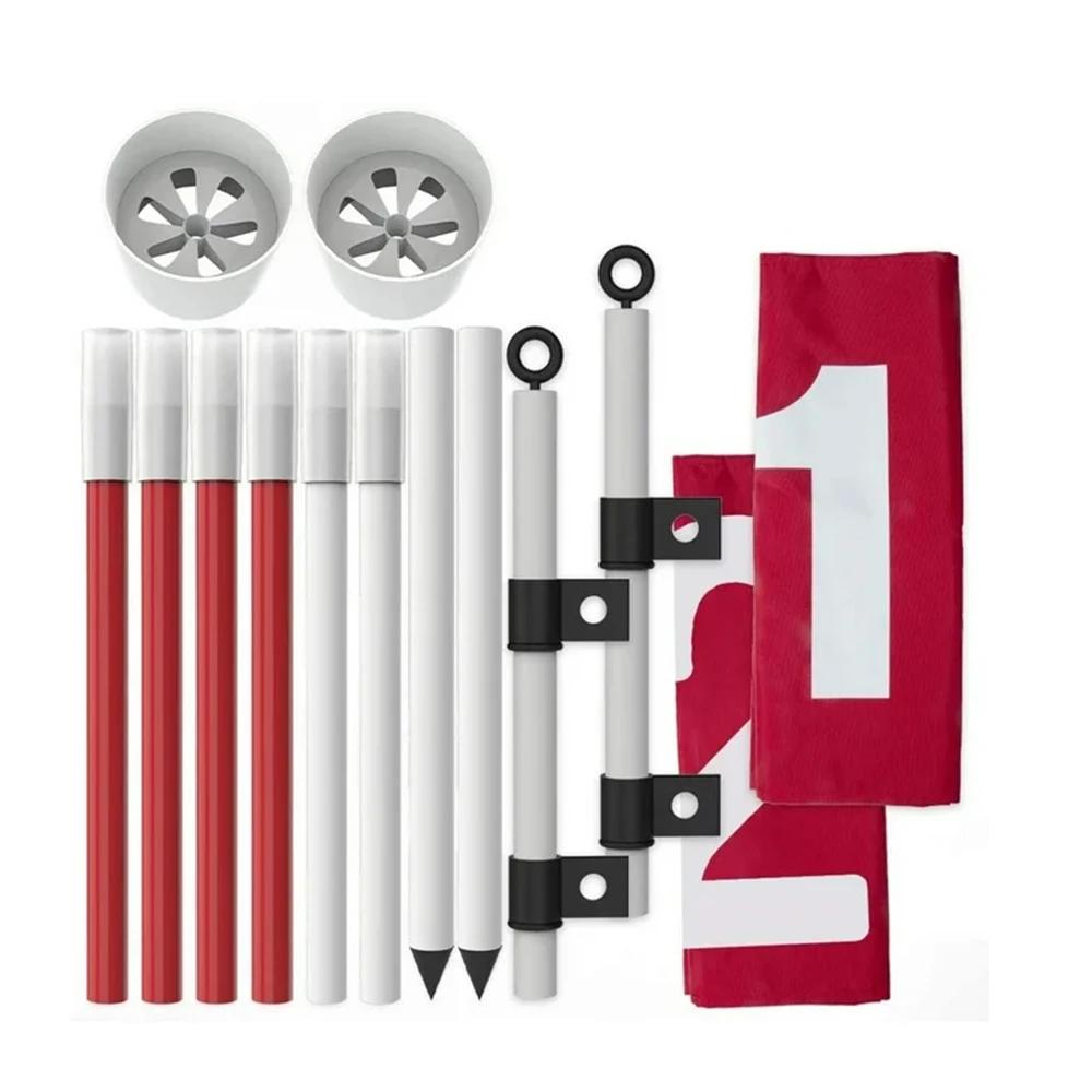 PRIMUS GOLF Hot Sales Golf Practice Flag Stick Removable Plastic Hole Cups And Nylon Cloth Flags Sticks Set Golf Flagstick