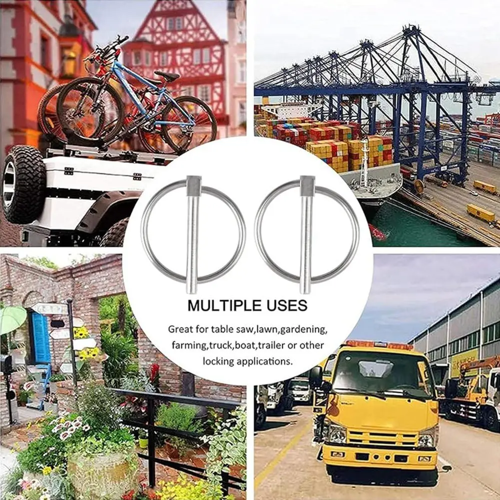 Safety Taper Pins Coupler with Gravity Security Plastic Locking Pin Quick Release Ball Lock for Trailer Farm Garden Boat