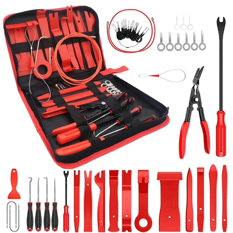 43pcs Auto Interior Disassembly Kit Car Plastic Trim Removal Tool Car Clips Puller Diy Panel Tools For Auto Trim Puller Set