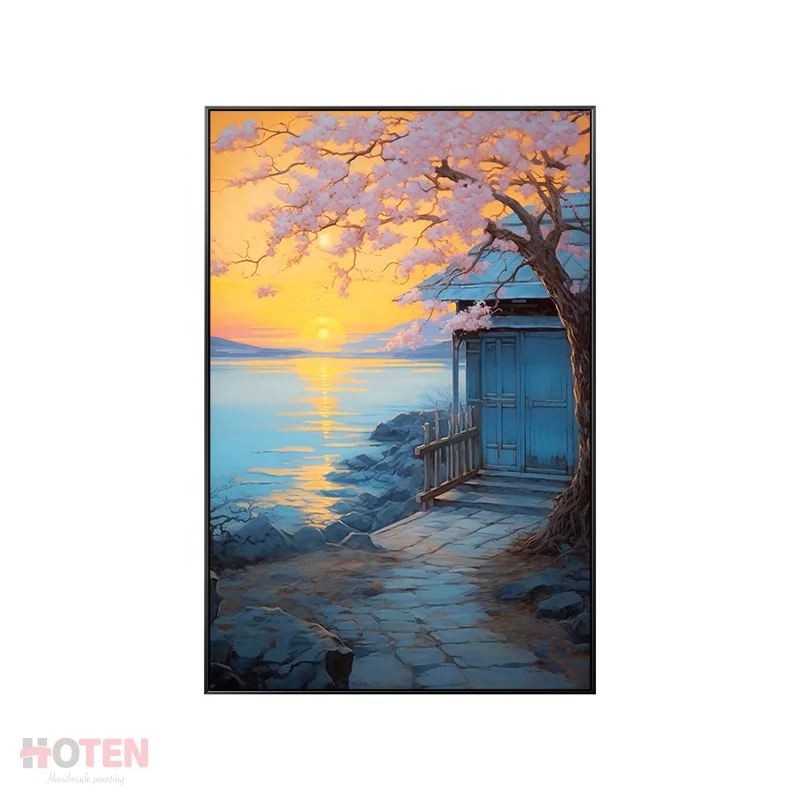 Modern Architecture Landscape Scenery Wall Art Pictures and Posters Canvas Painting for Living Room Home Decor