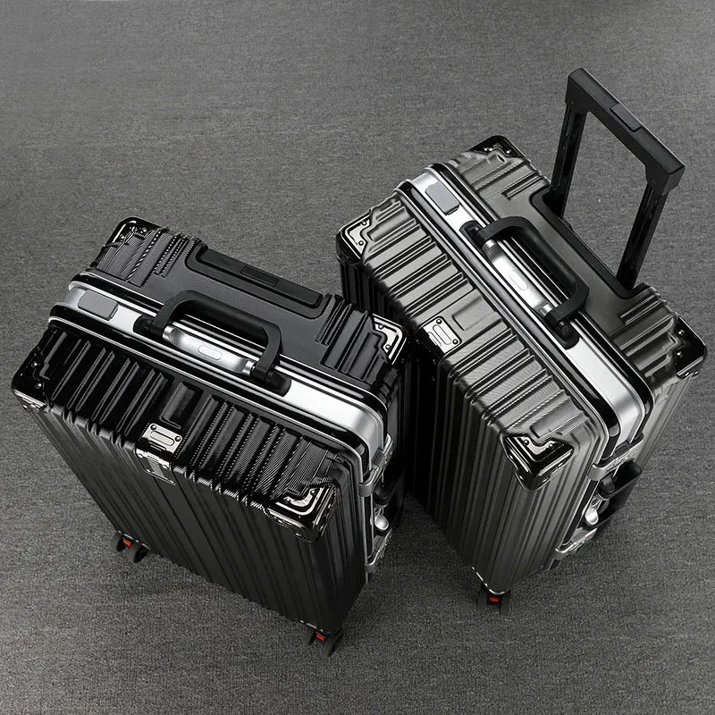 high quality Luggage bag airplane trolley case smart Hardside suitcase PP travel aluminum frame luxury bags Wheels Suitcase Sets