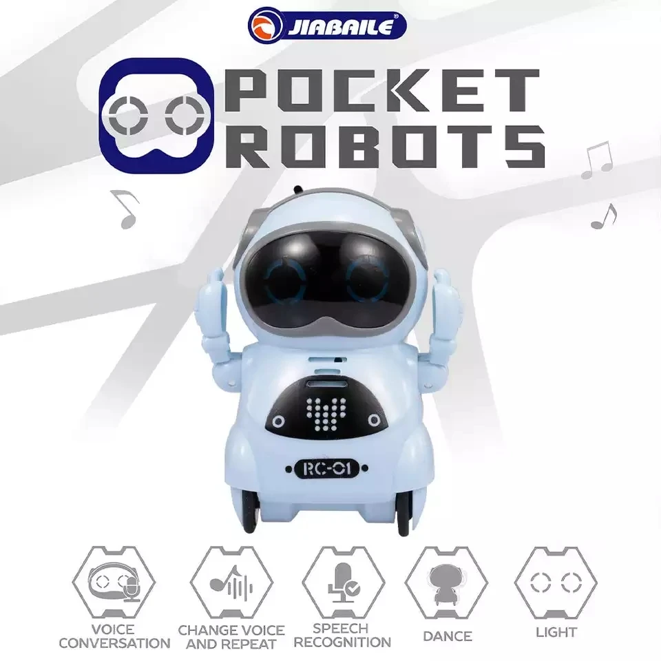 Electronic Smart Voice Control Dancing Robot Toy Intelligent Pocket Toy Pocket Robot