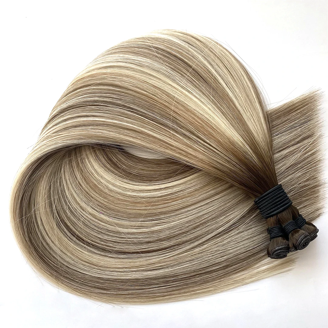 Add In Volume Without Being Bulky Machine Tied Weft Human Hair Extensions Virgin Russian Hair Genius Weft