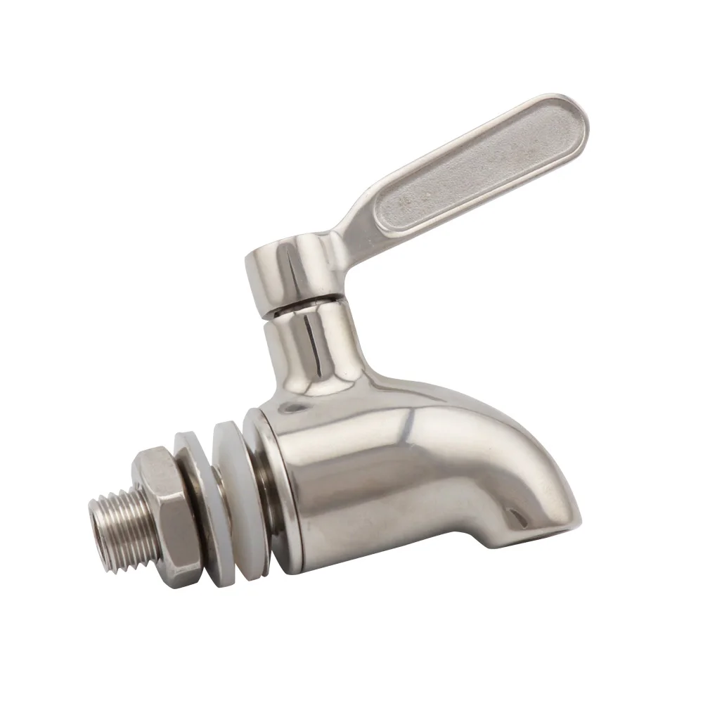 304 Stainless Steel Draft Beer Faucet Spigot Home Brew Fermenter Wine Barrel Jar Juice Dispenser Tap Water Drink 12mm