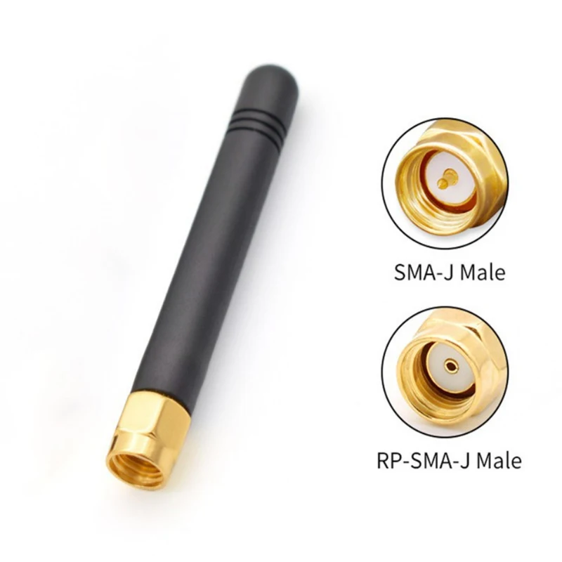 Straight Rubber WiFi/2.4G 433MHz Omni Directional Antenna ISM Communication Antenna Whip Helical RP SMA Antenna for WiFi Router