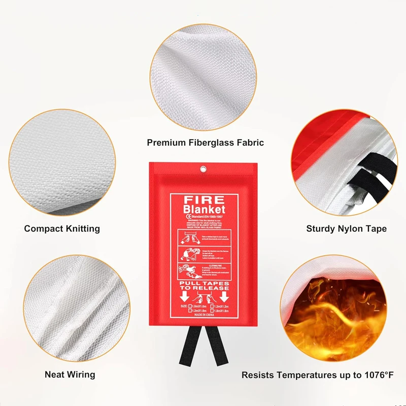Customized fiberglass fire blanket, single and double layer fire retardant ceramic fiber asbestos high silica gel fire blanket