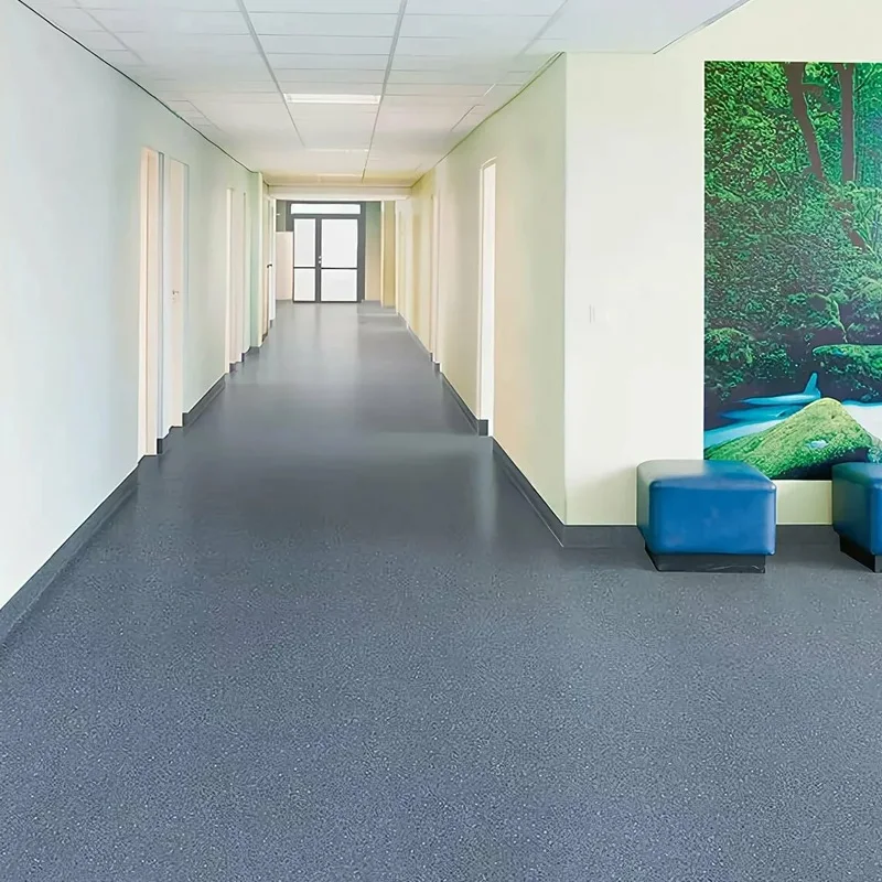 Medical Grade Commercial 2.0 Thickness Vinyl Flooring Sponge Easily Bent Stone Look Pvc Homogeneous Plastic Vinyl Flooring