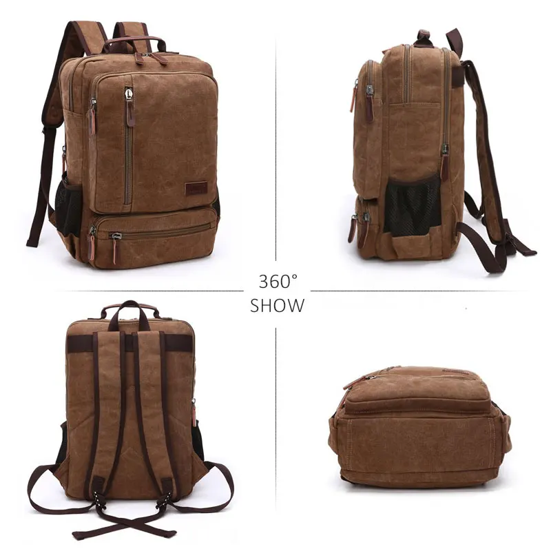 
Vintage Canvas Backpack Rucksack Casual Outdoor waterproof travel fashion Daypacks Bookbags cotton school canvas backpack 