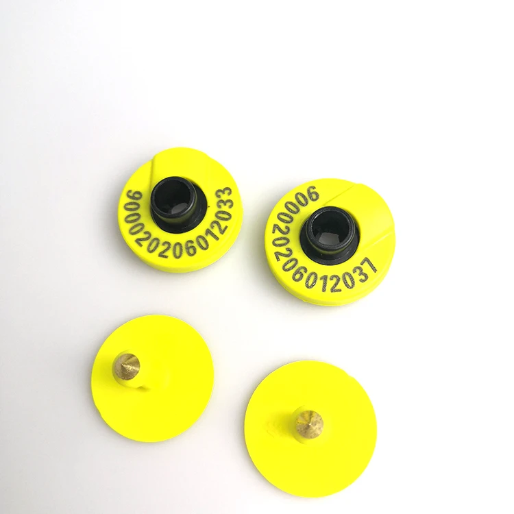 LF 134.2 khz  Diameter 30 mm Size cattle ear tags  FDX-B type EM4305 chip Rfid cattle tags
