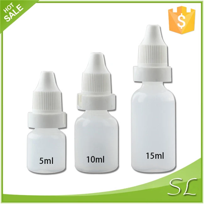 15 ml  Empty Plastic Squeezable Clear Bottles with Dropper Tip Cap for Medical Eyes Liquids E Liquids