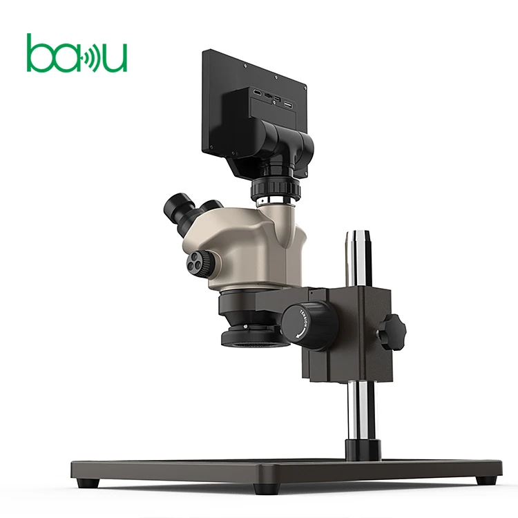 BAKU ba-012 electronic microscope for phone repair with lcd screen and HDMI digital microscope camera lcd digital microscope