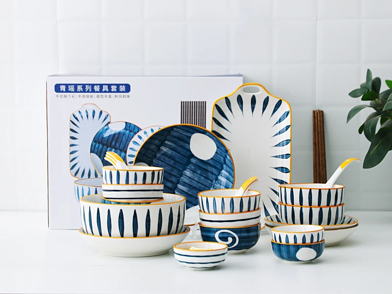 12pcs Unique Utensils Tableware Home Good Melamine Dinnerware Wholesale Set