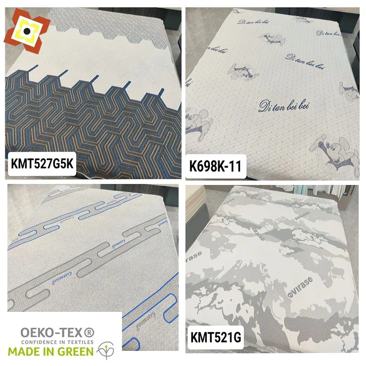Mattress Fabric Jacquard Ticking Bedding Mattress Fabric Factory Pillow Fabric Environmentally Friendly Bamboo Jacquard Knitted
