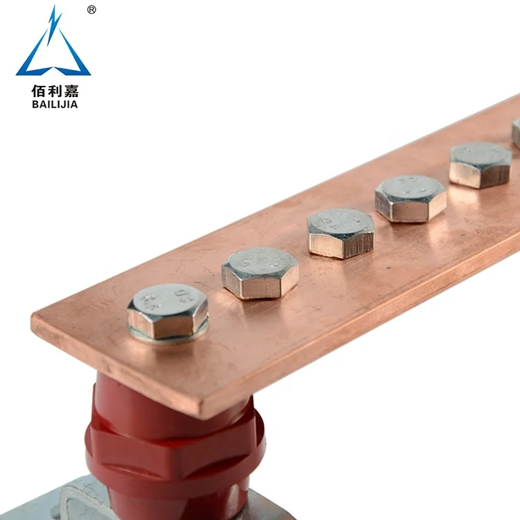 Grounding System Manufacturer Electrical Earth Busbar Bare Copper Bus Bar
