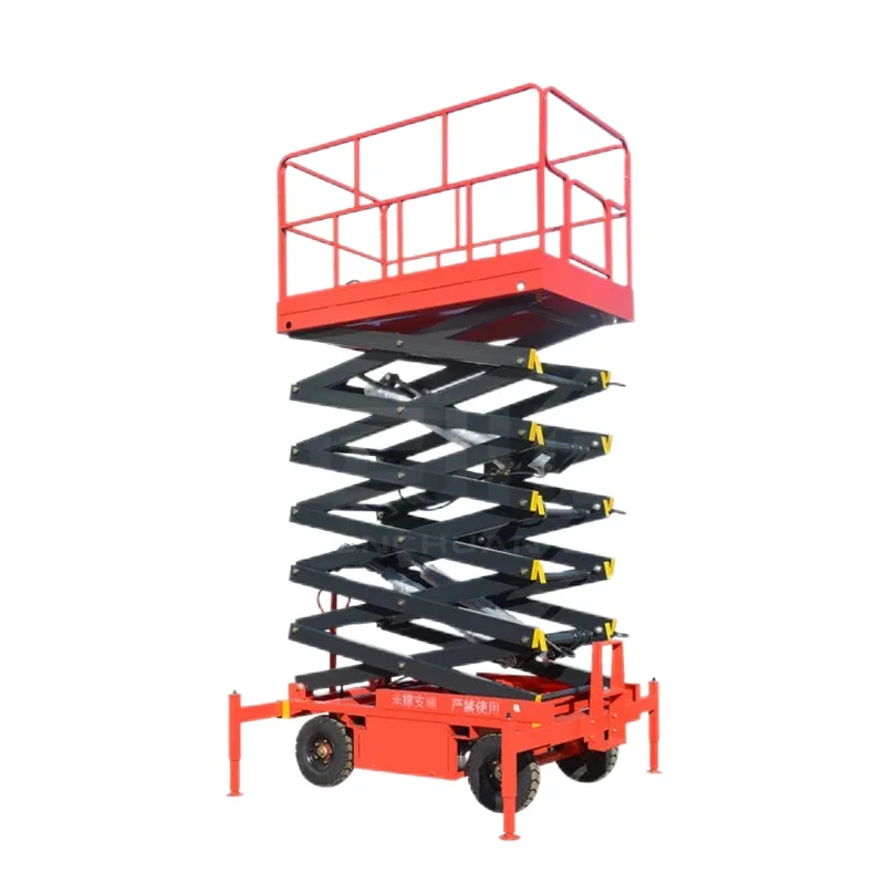 4-18m hydraulic manual lift trolley Lifting Platform Hand Hydraulic Scissor Lift Table