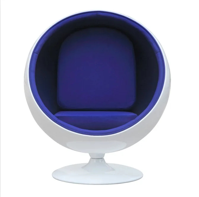 Wholesale popular modern round shape global swivel leisure egg aviator luxury lounge fiberglass ball chair