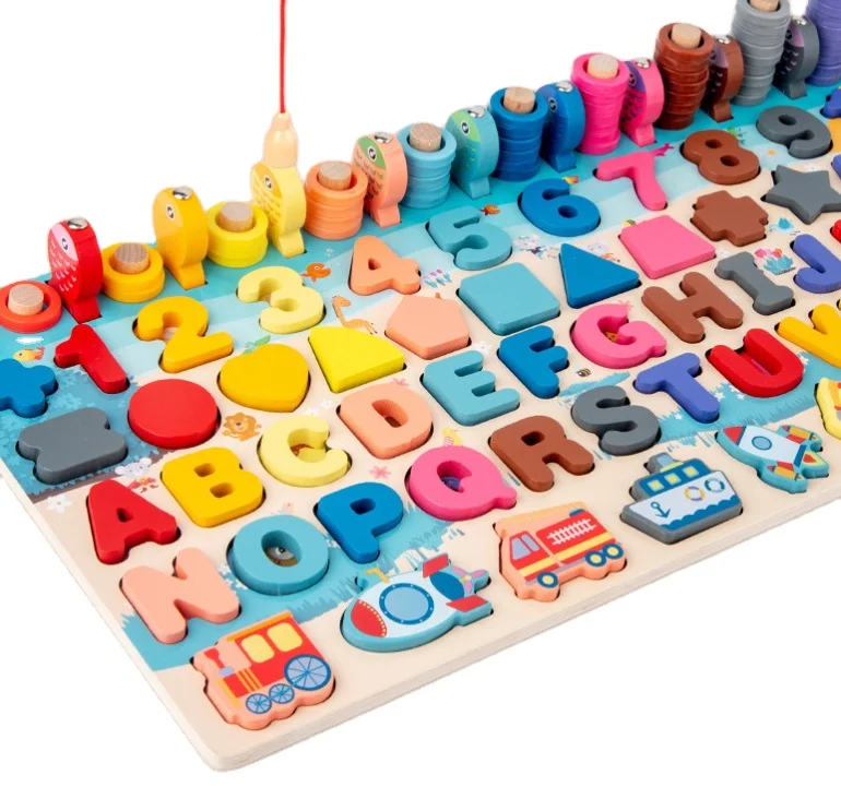 2021 New Design Children Educational Toys With Numbers Letters Fishing Pole For Boys Girls And Kids