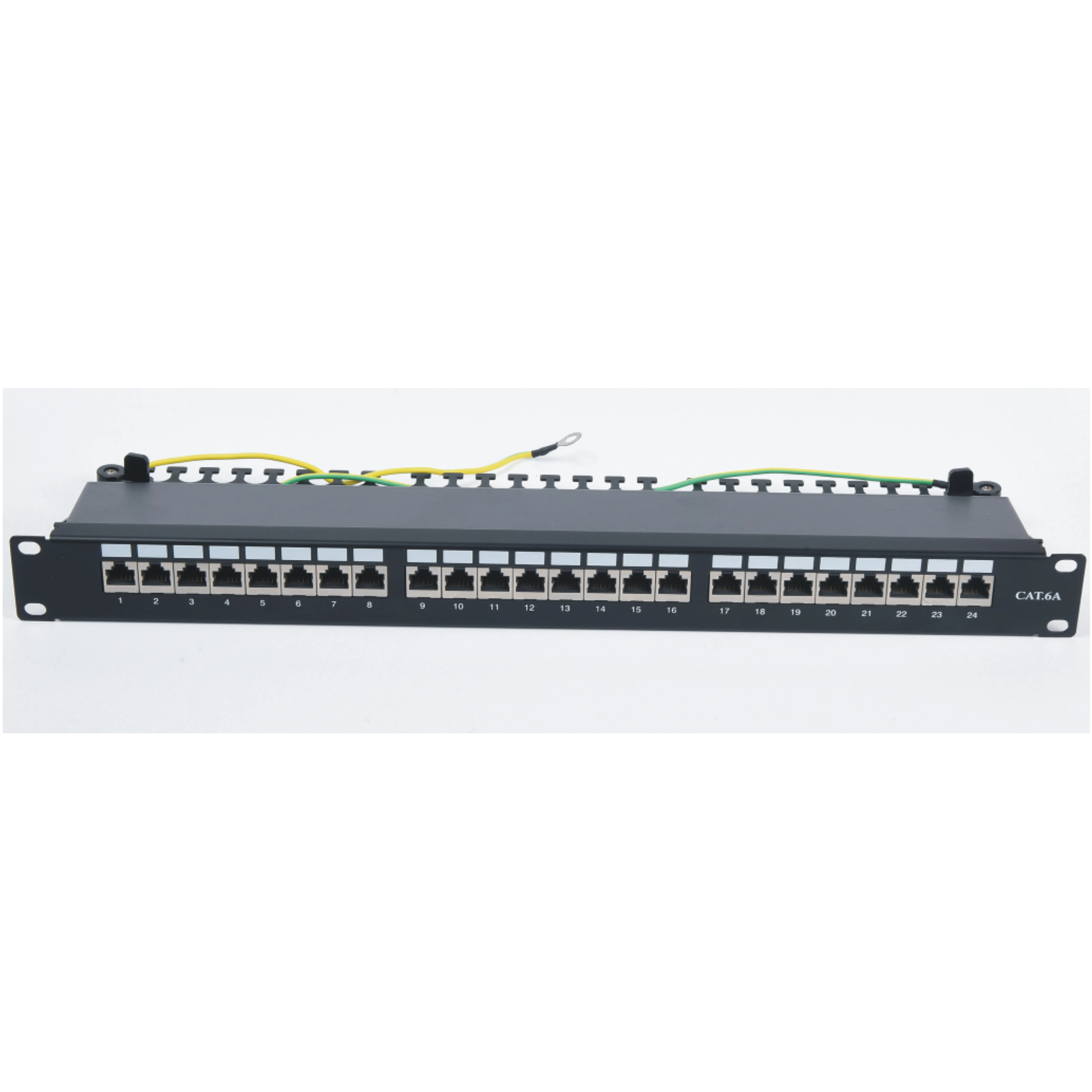 FTP Shielded 90 degree right angel patch panel cat6 cat6A 24 port 19 inch rack