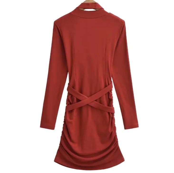 Runwaylover 2506 Cross Over 2024 Ladies Fashion A-Line Casual Dress