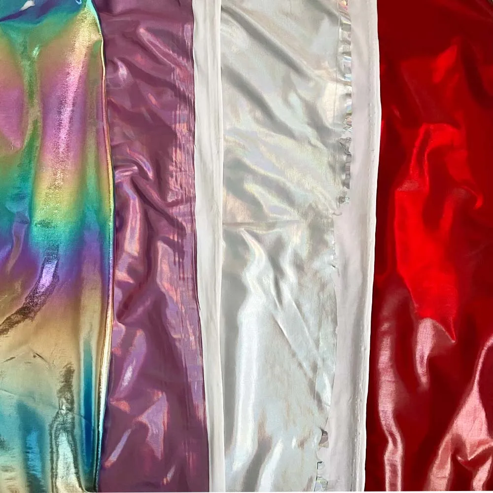 HCLITE Laser Iridescent Elastic Color Changing Reflective Fabric for Toy