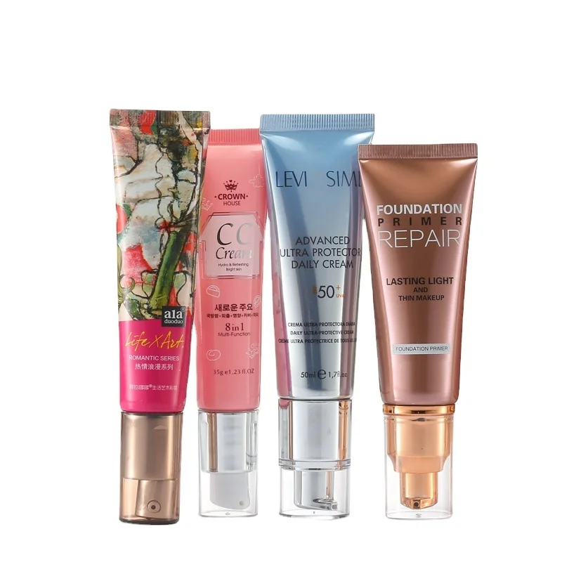 Luxury hot sale 30 ml  1 oz flexible eco friendly cosmetic packaging airless pump tone-up cream Plastic Soft Tube