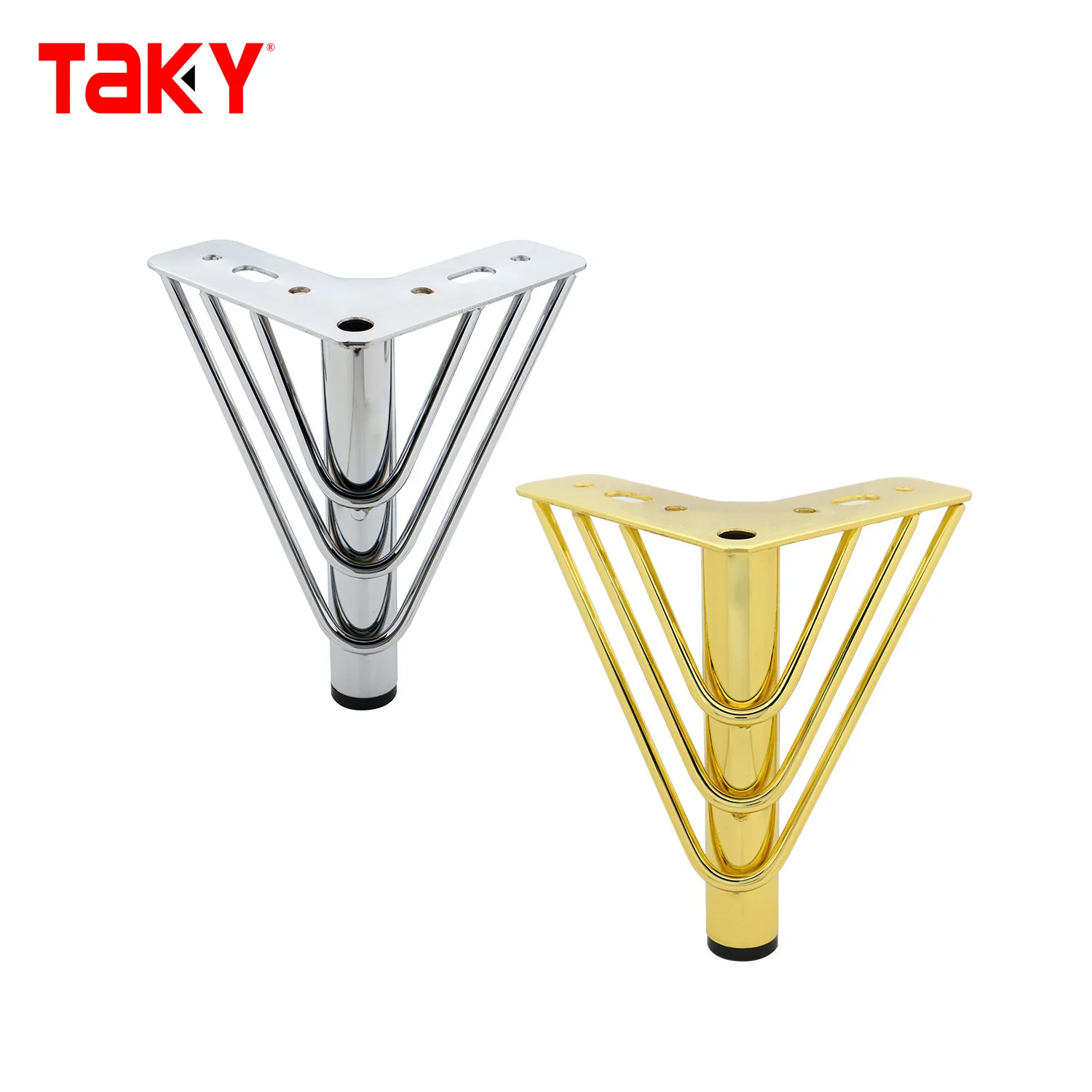 Furniture Hardware Fittings Triangle Gold Metal Sofa Bed Cabinet Table Sofa Legs