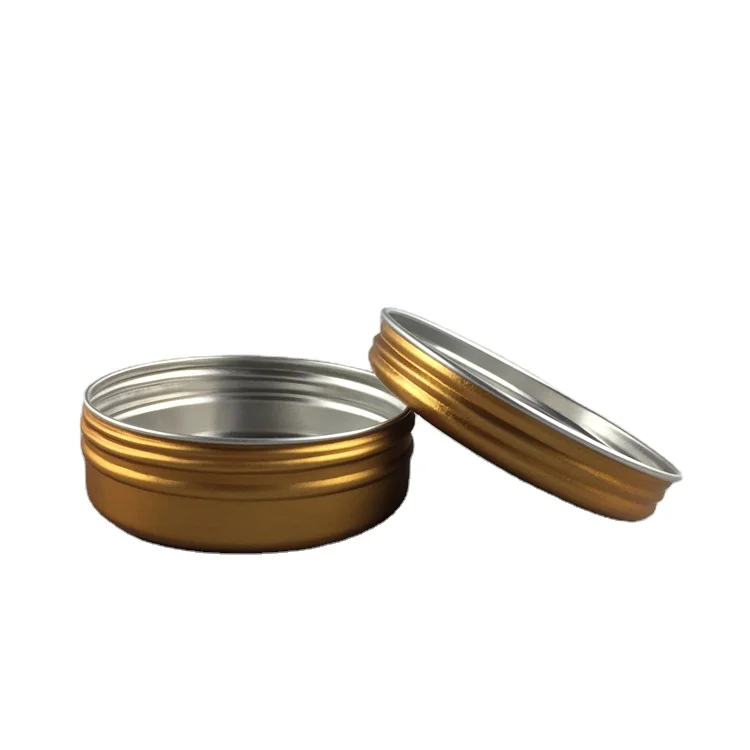 matte gold container jars with aluminum lid aluminum tin jars can for 1oz cream jar aluminum lid