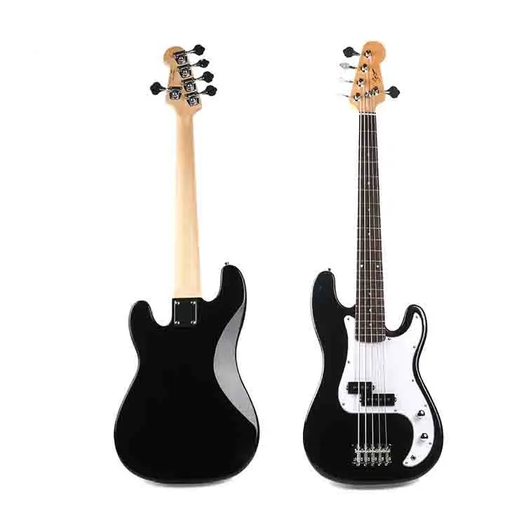 Wholesale Custom Music Instrument 5 String  Electric Bass Guitar Cordes