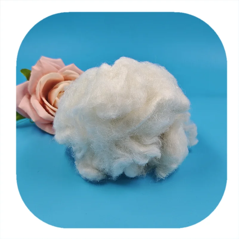 Bleached 100% Natural Hemp 3.2dx22mm Flax Fiber for Blended Spinning