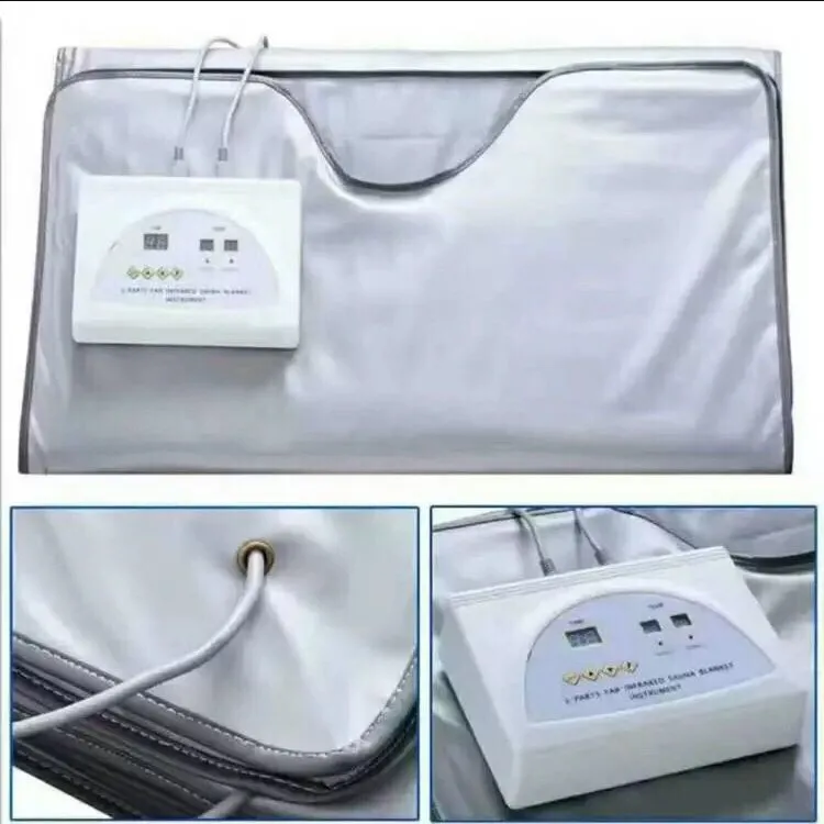 OEM far infrared three zone sauna blanket Purple Pink Silver slim detoxification sauna bag  club family use CE