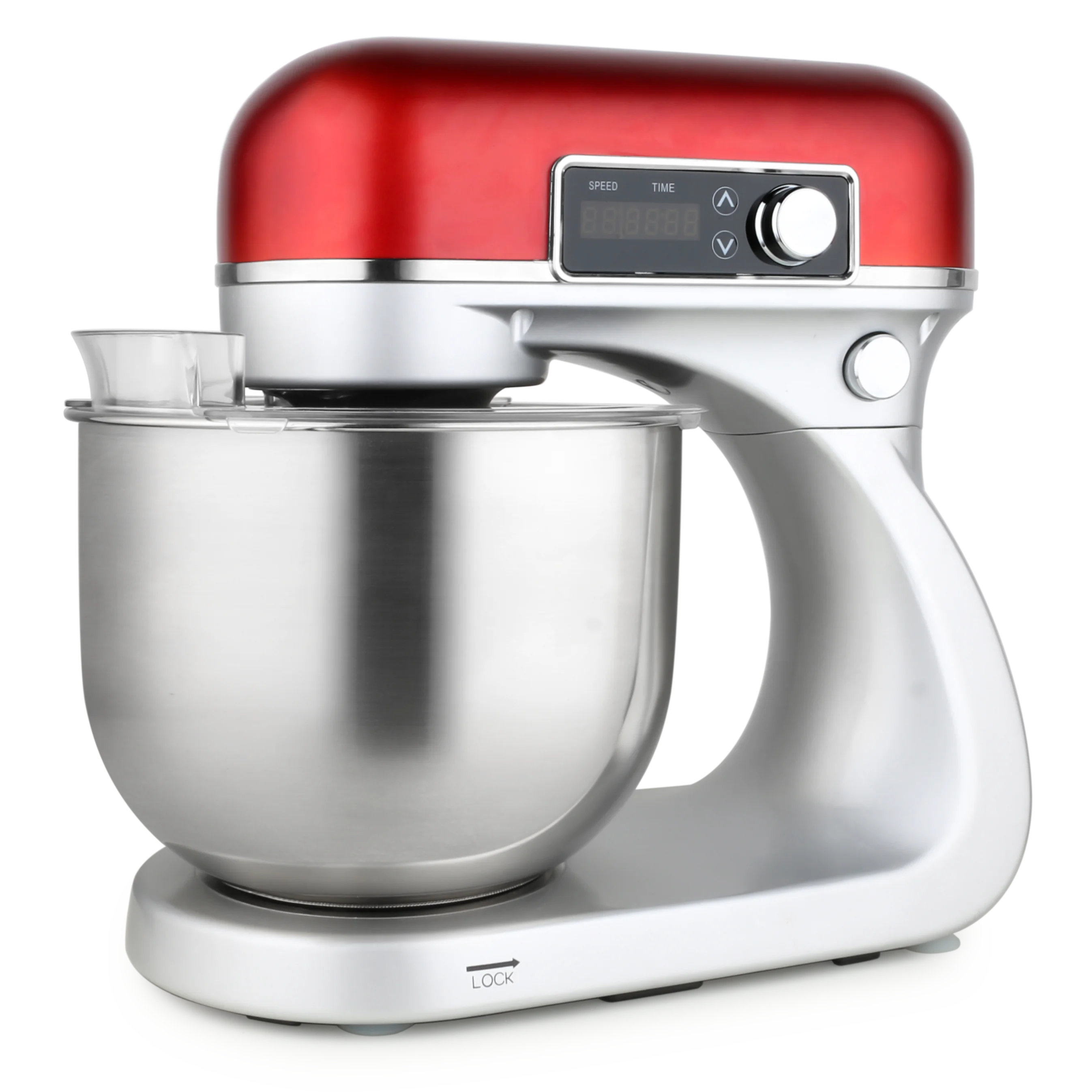 Hotsale LED Display with Timer 6 liter Metal Cast Low Noise Household Stand Mixer for Baking Cake Dough Kneading