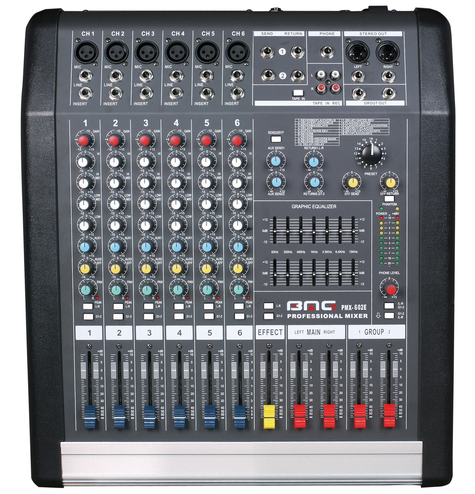 PMX-602E PMX-802E PMX-1202E PMX-1602E home sound audio mixer audio mixer pmx 8