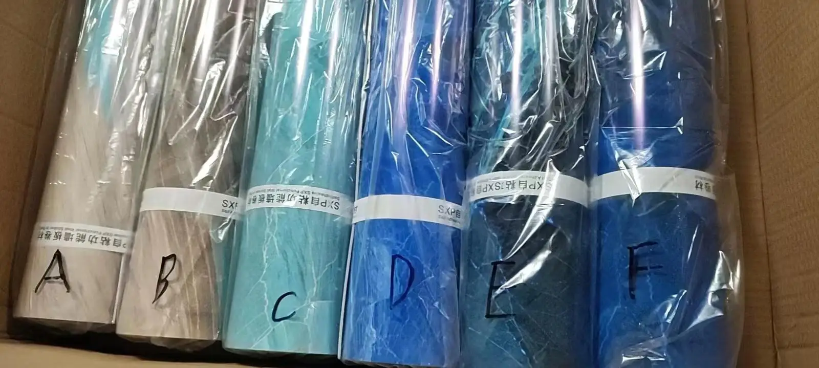 self adhesive waterproof 3d pvc blue marble wallpaper