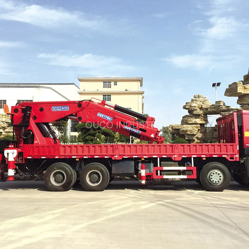 80t Hydraulic Pedestal Semi-knuckle Boom Truck Mounted Crane
