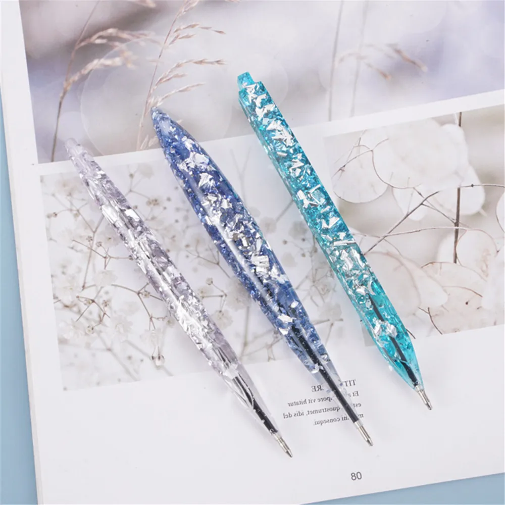 AK DIY Crystal Pen Epoxy Resin Crafts Molds Silicone Molds for Resin Art Supplies Moulds Handmade Ballpoint Moulds