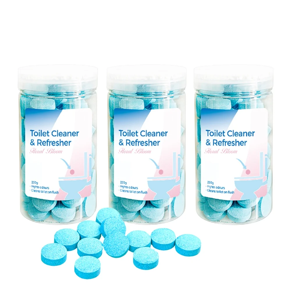 OEM Wholesale Toilet Freshener Dissolvable Effervescent Toilet Tablet Remove Odor Cleaning Toilet Bomb